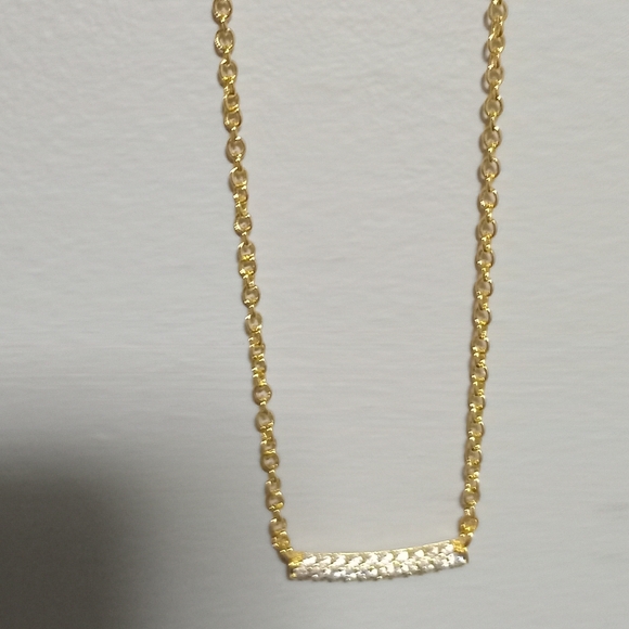 Pandora Timeless Pave Single Row Bar Collier Necklace - Picture 1 of 6